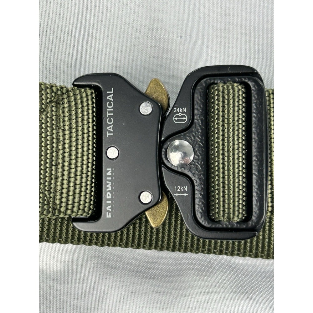 Fairwin Tactical Duty Belt Green Heavy Duty with Metal Buckle 24kN/12kN